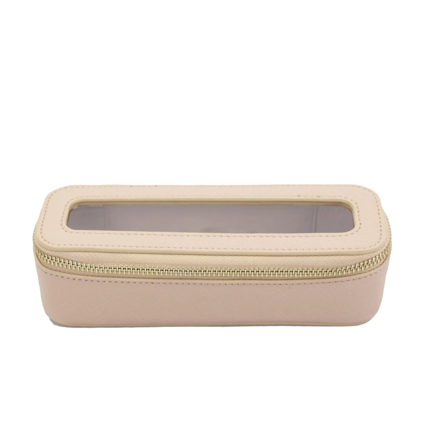 Classic Saffiano Portable Travel Clear Cosmetic Bag