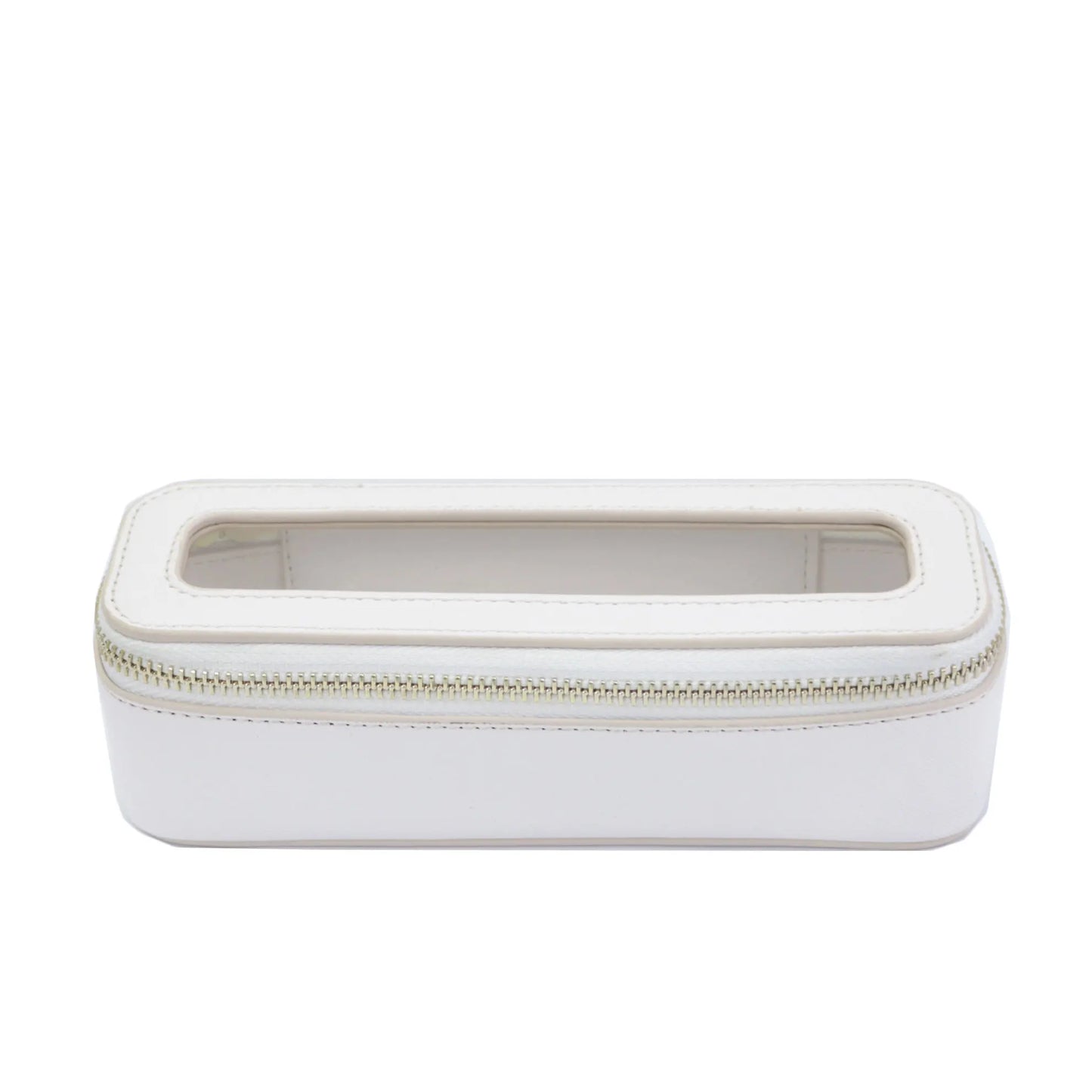 Classic Saffiano Portable Travel Clear Cosmetic Bag