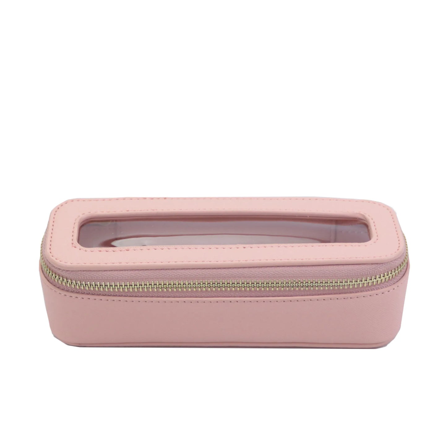 Classic Saffiano Portable Travel Clear Cosmetic Bag