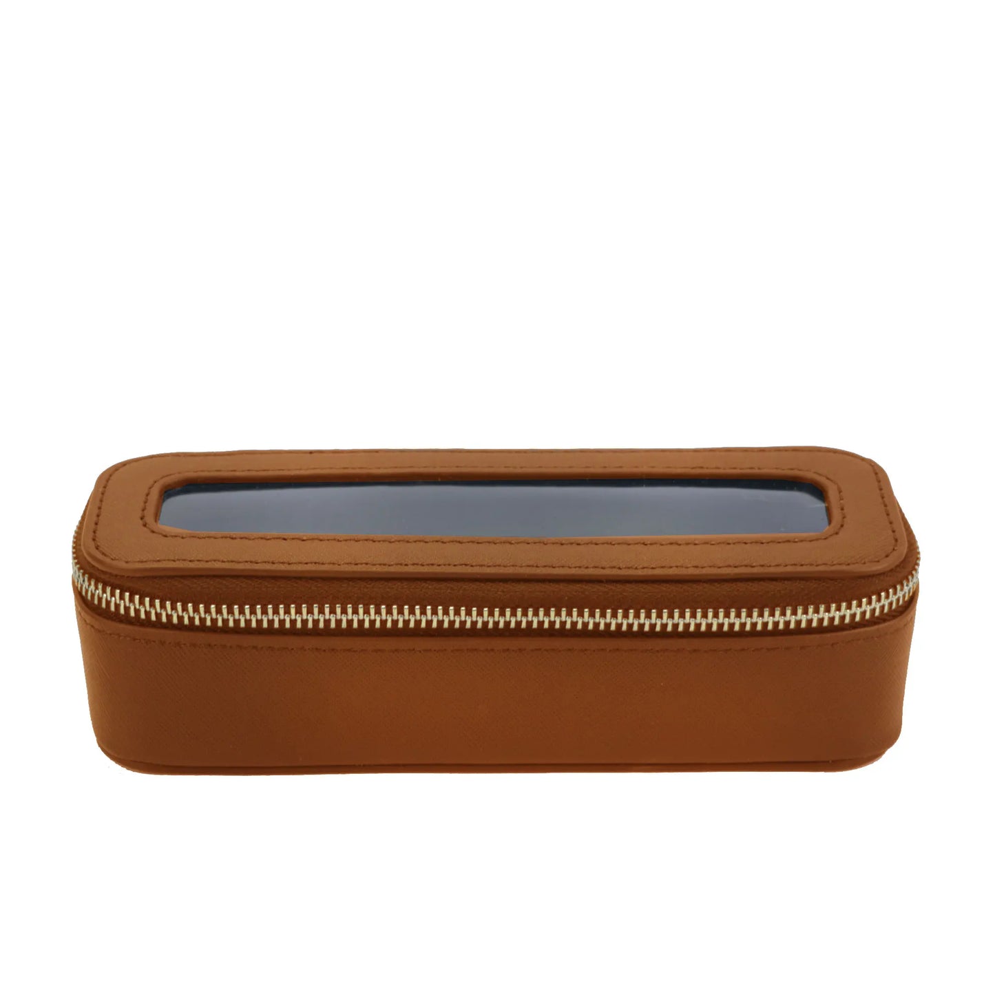 Classic Saffiano Portable Travel Clear Cosmetic Bag