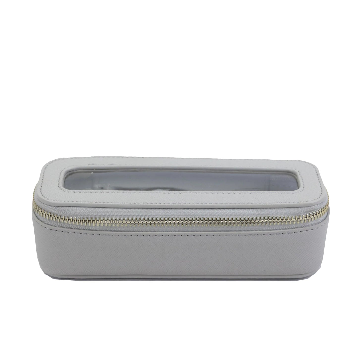 Classic Saffiano Portable Travel Clear Cosmetic Bag
