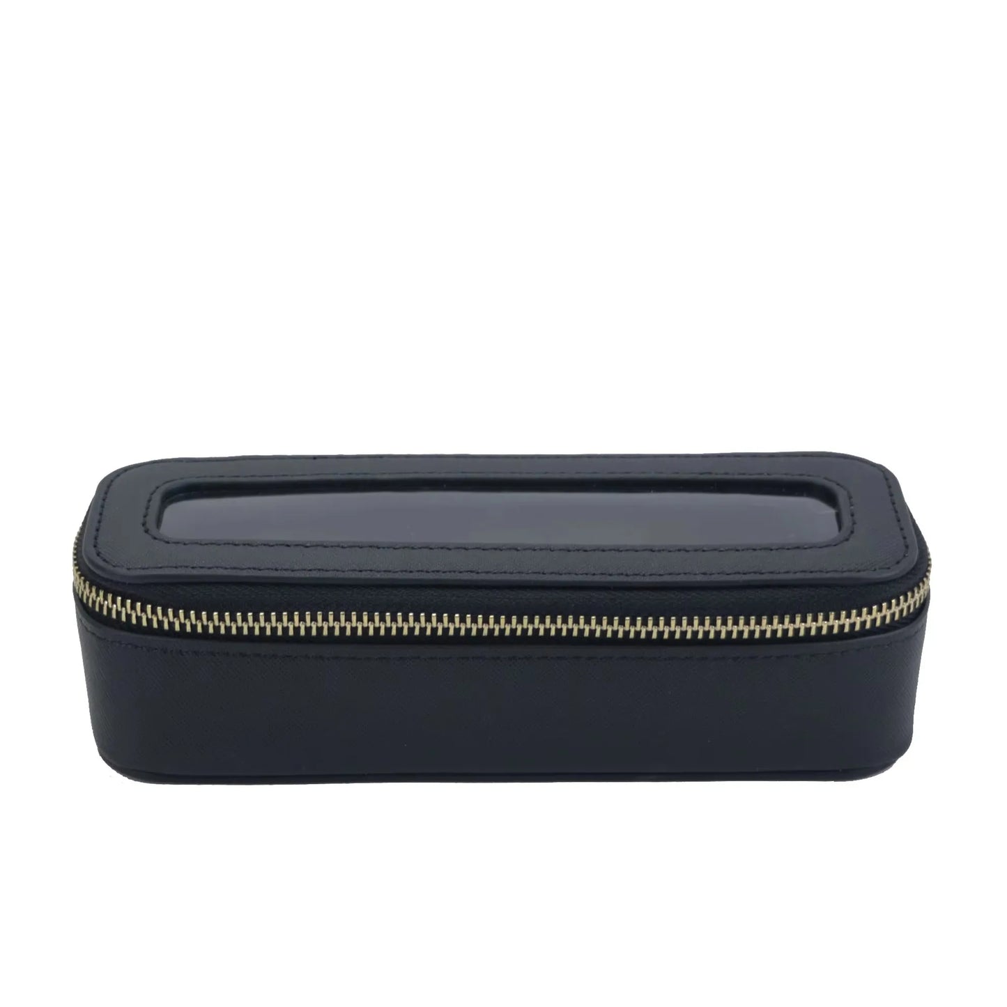 Classic Saffiano Portable Travel Clear Cosmetic Bag